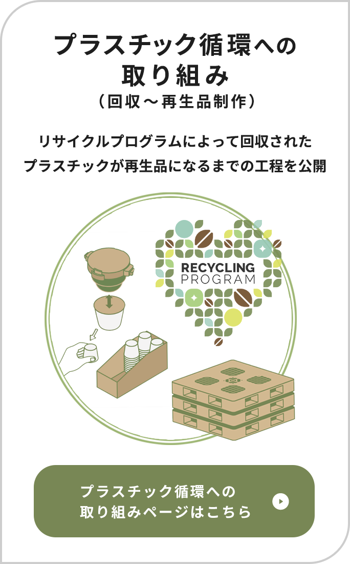 プラスチック循環への 取り組み（回収～再生品制作）ページへ
